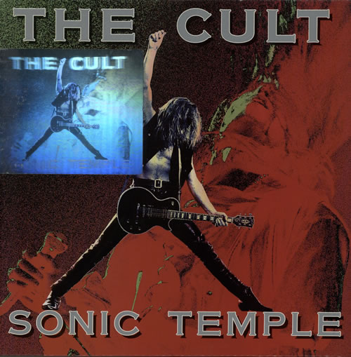 The Cult Sonic Temple + Hologram Stickered Cover UK Vinyl LP